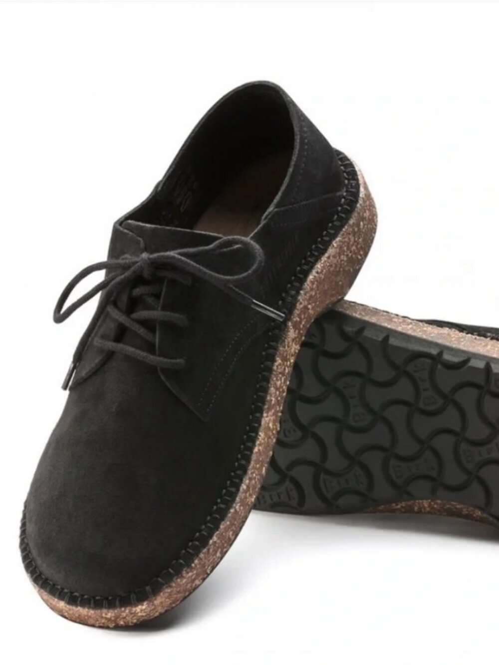 Birkenstock GARY Size 7 Black Suede Lace Up Slip On Shoes